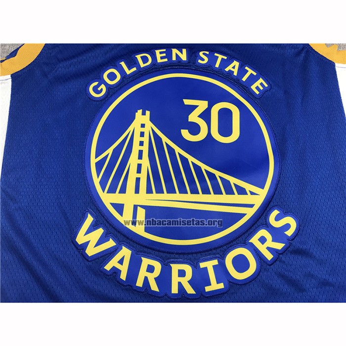Camiseta Golden State Warriors Stephen Curry NO 30 Icon 2020-21 Azul
